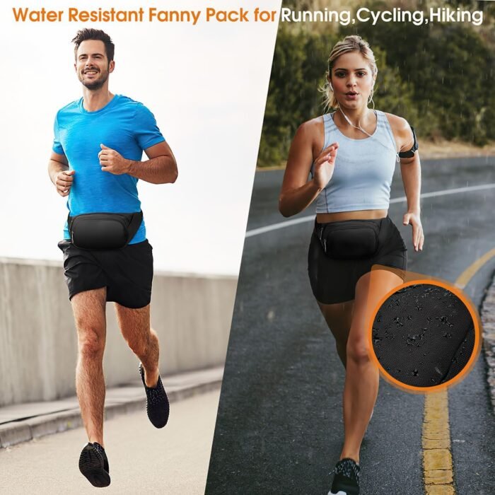 Large Fanny Pack for Women Men - Syican Waist bag with 3-Zipper Pockets, Gifts for Enjoy Sports Traveling Workout Casual Hands-Free crossbody bags Fits MAX 7.9'' iPad & 6.6'' Phone - Image 4