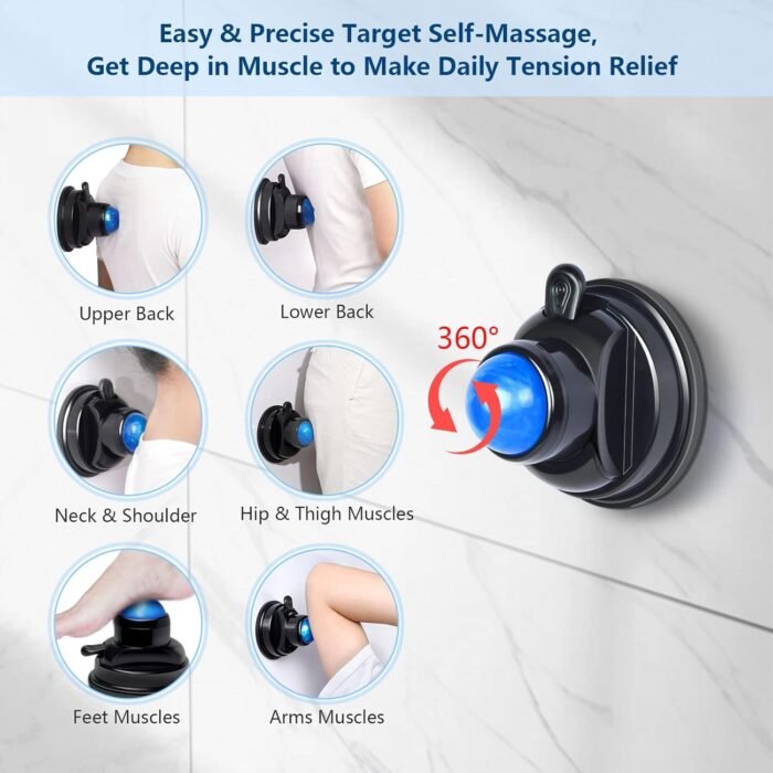 Mountable Massage Ball, 3 in 1 Muscle Recovery Massager, for Pain Relief, Myofascial Release, Knots, and Deep Tissue, Trigger Point Massage Therapy, Ideal Gifts for Loved Ones - Image 5