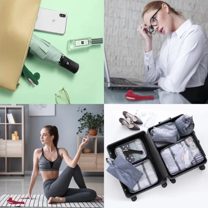 Handheld Cordless Electric Shoulders & Neck Back Massage Tools-20 Vibration Modes and 8 Speeds-Full Body Muscle Tissue Massager-Waterproof & Portable for Muscle Pain Relief & Fatigue.(Black) - Image 8