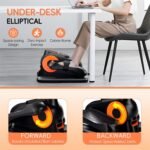 Under Desk Elliptical Machine, Morelax Ellipse Leg Exerciser for Seniors Fully Assembled, Quiet & Portable Electric Seated Pedal Exerciser with Remote Control & 12 Adjustable Speeds - Image 4