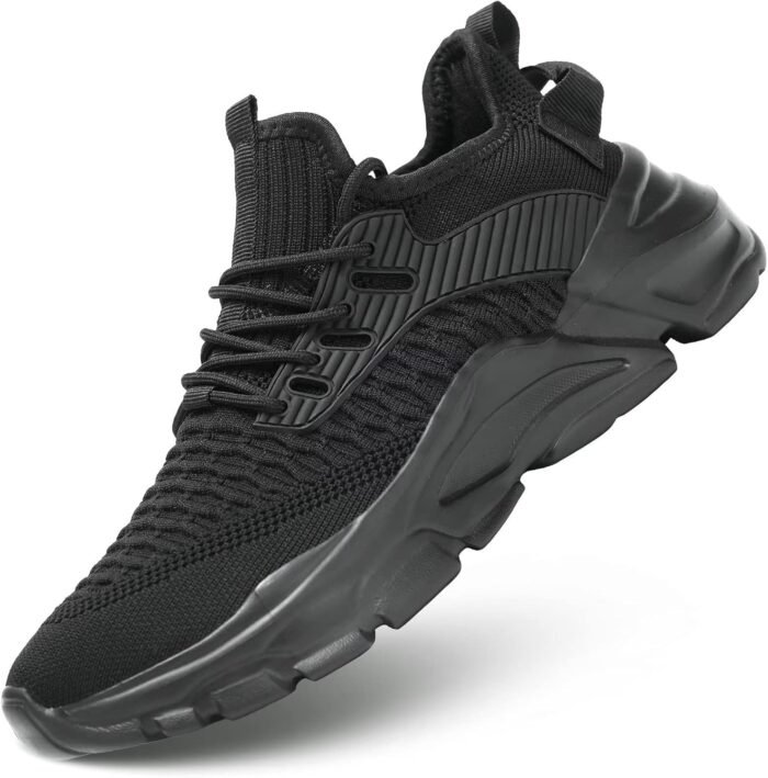 Men's Running Shoes, Non Slip, Breathable, Lightweight Fashion Sneakers, Slip Resistant Athletic Sports Walking Gym Work Shoes - Image 2