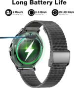7.9MM Ultra-Thin Smart Watches for Men Women, with Bluetooth Make/Answer Call, 1.43" AMOLED Fitness Tracker, Heart Rate/Blood Pressure/Sleep Monitor, 100+ Sports Modes Smartwatch for Android iPhone - Image 9