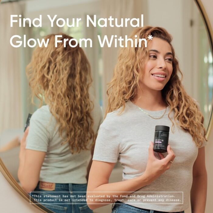 Sports Research® Biotin 10,000mcg with Organic Coconut Oil - Biotin (Vitamin B7) for Healthy Skin and Hair Support* - for Women and Men - Vegan, Non-GMO, Gluten & Soy-Free - 120 Veggie Softgels - Image 7