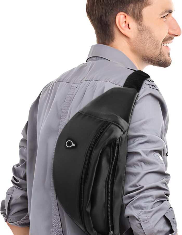 Fanny Pack For Women And Man Crossbody Bag Cross body Bag With Adjustable Strap For Travel Running Hiking Walking Workout Black - Image 3