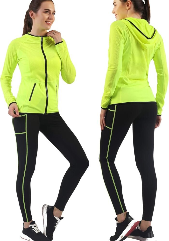 Active Wear Sets for Women -Workout Clothes Gym Wear TracksuitsYoga Jogging Track Outfit Legging Jacket 2 Pieces Set - Image 2