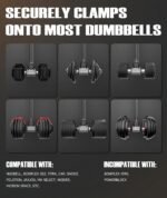 Flexibell Dumbbell Converter - 260 LBS Weight Capacity 丨Convert Dumbbells to Barbell and Kettlebell by Alloy Steel Bar & Clamp, Enhanced Compatibility with Most Dumbbells for Home Fitness - Image 8