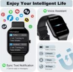 Smart Watch for Men Women, 1.96" Smartwatch (Answer/Make Call), IP68 Waterproof Fitness Tracker, 100+ Sport Modes, Heart Rate and Sleep Monitor, Pedometer, Smartwatches for Android iOS - Image 7