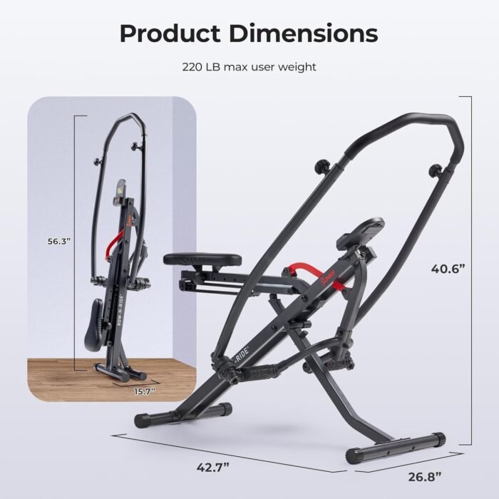 Sunny Health & Fitness Smart Compact Full Motion Rowing Machine, Full-Body Workout, Low-Impact, Extra-Long Rail, 350 LB Weight Capacity and Optional Free SunnyFit® App Enhanced Connectivity - Image 7
