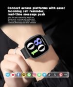 Advanced Health & Fitness Smartwatch,1.72'' HD Touchscreen,Men's Women's Smartwatch,100+ Exercise Modes,24/7 Heart Rate,Blood Oxygen,Stress,Sleep Tracking,Waterproof Fitness Tracker (Black) - Image 5