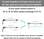 Unisky Bike Trainer Stand Indoor Bicycle Stand with Noise Reduction Magnetic Stationary Stand fits for 26-28inch, 700C Wheel - Image 6
