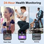 Smart Watch for Men Women(Answer/Make Calls), 1.96" HD Smartwatch, Fitness Tracker with 110+ Sport Modes, IP68 Waterproof, Heart Rate/Sleep/Step Monitor, Pedometer, Activity Tracker for Android iOS - Image 3
