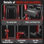 Pooboo Power Tower Dip Station Pull Up Bar for Fitness Home Gym Workout,Multi-Function Adjustable Height Fitness Strength Training Exercise Equipment,with Power Elastic Ropes - Image 6