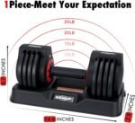 25/55 lbs Pair Adjustable Dumbbells Set, Dumbbells with Anti-Slip Metal Handle for Exercise & Fitness Fast Adjust Weight for Full Body Workout Fitness - Image 6