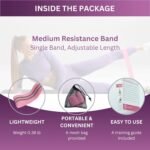 Adjustable Fabric Resistance Bands with Medium Resistance Levels, Non-Slip Exercise Bands for Men and Women, Perfect Workout Bands for Glutes and Lower Body Training - 1 Pack - Image 5