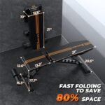 800LBS Adjustable Weight Bench - Foldable Workout Bench Press with 20.5'' Extended Base for Home Gym, Folding Decline Incline Strength Training Bench for Full Body Exercise - 2025 Version - Image 8