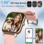 Smart Watch with Bluetooth Call (Answer/Make Call), 1.85" Ultra Large HD Screen, 100+ Sports Mode 2025 Smart Watches for Men Women, IP68 Waterproof Fitness Tracker with Heart Rate Sleep Monitor, Pink - Image 6