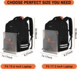 Ytonet Gym Backpack For Men Women, Travel Sports Track Bag With Shoe Compartment USB Charging Port, Large Workout Laptop Backpack Water Resistant College Bag Fit 15.6 Inch, Camping, Black - Image 3