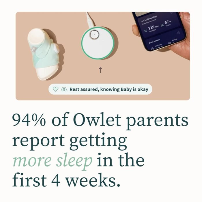 Owlet Dream Sock® - FDA-Cleared Smart Baby Monitor - Track Live Pulse (Heart) Rate, Oxygen in Infants - Receive Notifications - Image 6