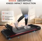 GTRACING Walking Pad, Under Desk Treadmill with Incline for Home, Portable Treadmill with Remote Control LED Display, 2.5 HP Quiet Walking treadmills with APP Shock Absorption Design, 300 Lbs Capacity - Image 5