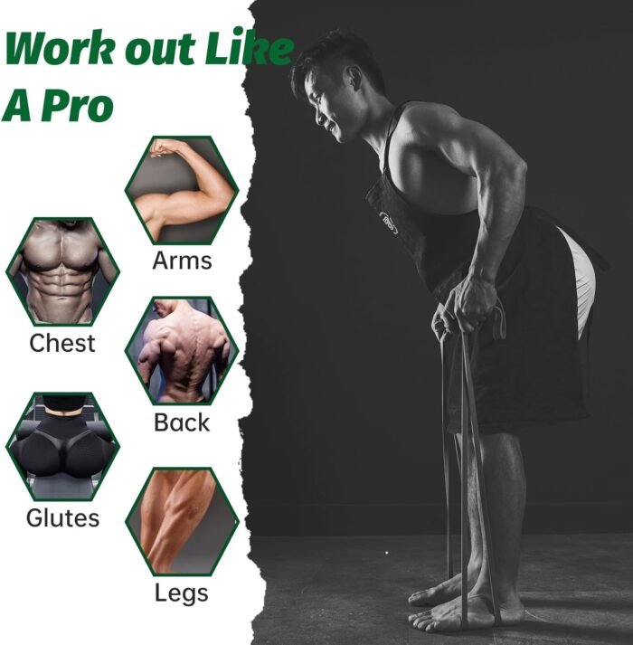 Resistance Bands Set,Workout Bands,Exercise Bands,Elastic Bands for Exercise,Stretch Bands for Physical Therapy,Strength Bands,Pull Up Assistance Bands, Heavy Duty Resistance Bands - Image 6