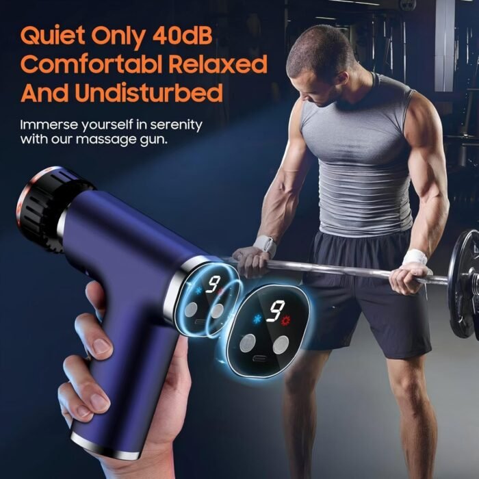 Massage Gun with 9 Replacement Heads, Massage Gun with Heat and Cold, Deep Tissue Massager for Muscle Recovery, Handheld Electric Muscle Massager for Sore Muscles and Back Pain Relief, - Image 6