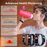 Fitness Tracker,2025 Smart Watch with Blood Pressure Heart Rate & Sleep Monitor IP67 Waterproof Step Calorie Counter Pedometer Fitness Activity Watch for Men Women Android iOS Phone (Black) - Image 4