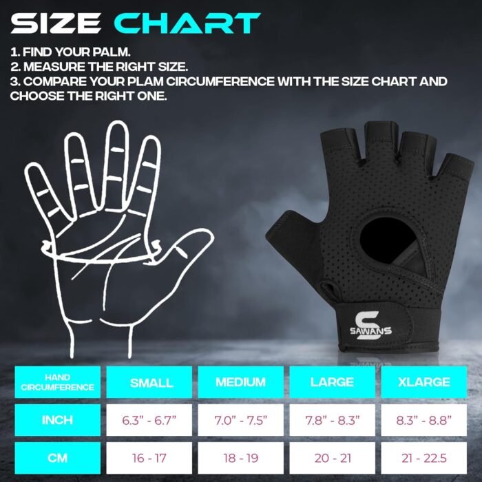 Gym Gloves for Men & Women Ladies Weight Lifting Gloves Fitness Workout Breathable Training Non-Slip Grip Silicone Palm Protection Exercise Snug fit Hanging Pull-Ups Dumbbell - Image 7