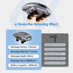 Massage Gun Deep Tissue with 6 Head - Electric Massager Gun for Legs, Arms, Waist, Back, 9 Levels & 9 Modes Back Massager for Pain Relief, Ideal Gifts for Friends, Mom and Dad, Gray - Image 6