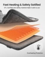 RENPHO Electric Heating Pad for Back Pain Relief, Birthday Gifts for Women Men Mom Dad, FSA HSA Eligible, Large Heat Pad for Neck and Shoulders, Fast Heating, 24"x33", ETL Certified, Gray - Image 7