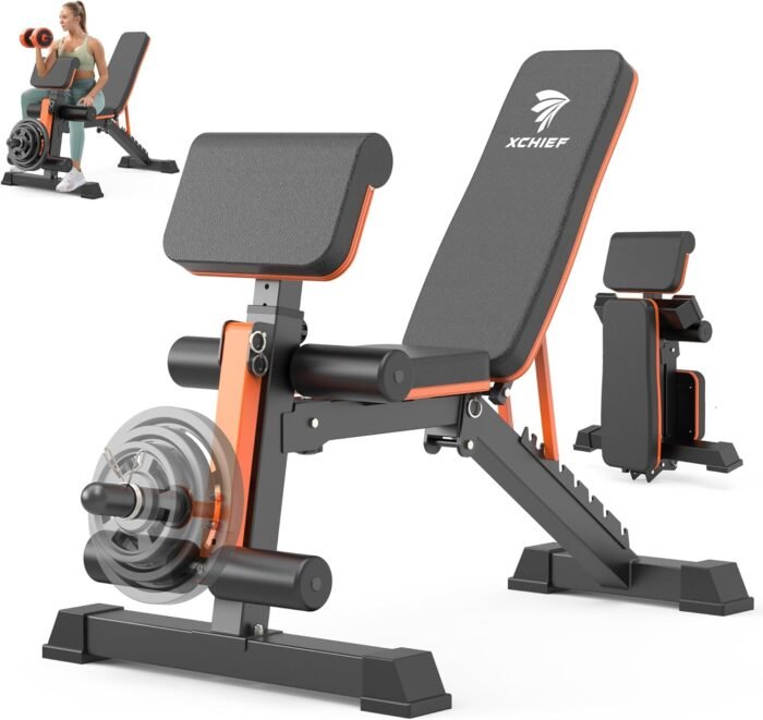 Adjustable Weight Bench - 1000LBS Heavy Duty Foldable Workout Bench Press with Leg Extension and Preacher Pad, Flat/Incline/Decline, Sit Up Bench for Full Body Strength Training at Home Gym - Image 2