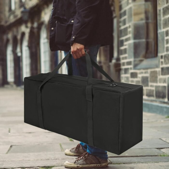 COOLBEBE 32" Sports Duffle Bag - 73L Large Travel Duffel Luggage Bag with Upgrade 2-way Lockable Zippers, Sturdy & Water Resistant, Black - Image 8