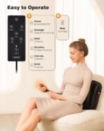 Back Massager with Heat, FSA HSA Eligible, Shiatsu Neck Massagers Deep Tissue Kneading Massage Pillow for Lower Back Leg Shoulder, Lumbar Support Pillow for Office Chair, Gifts for Mom Dad Women Men - Image 7