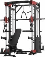 RitKeep PMAX 5600 Home Gym SmithΔ Machine, 6-in-1 Strength Training System with 326lb Dual Weight Stacks, Multi-Accessories Including Chin-up, Dip Bar, Low Row and Landmine. - Image 2