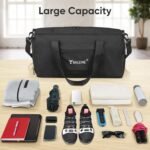 BALEINE Gym Bag for Women and Men, Small Duffel Bag for Sports, Gyms and Weekend Getaway, Waterproof Dufflebag with Shoe and Wet Clothes Compartments, Lightweight Carryon Gymbag (Black) - Image 7