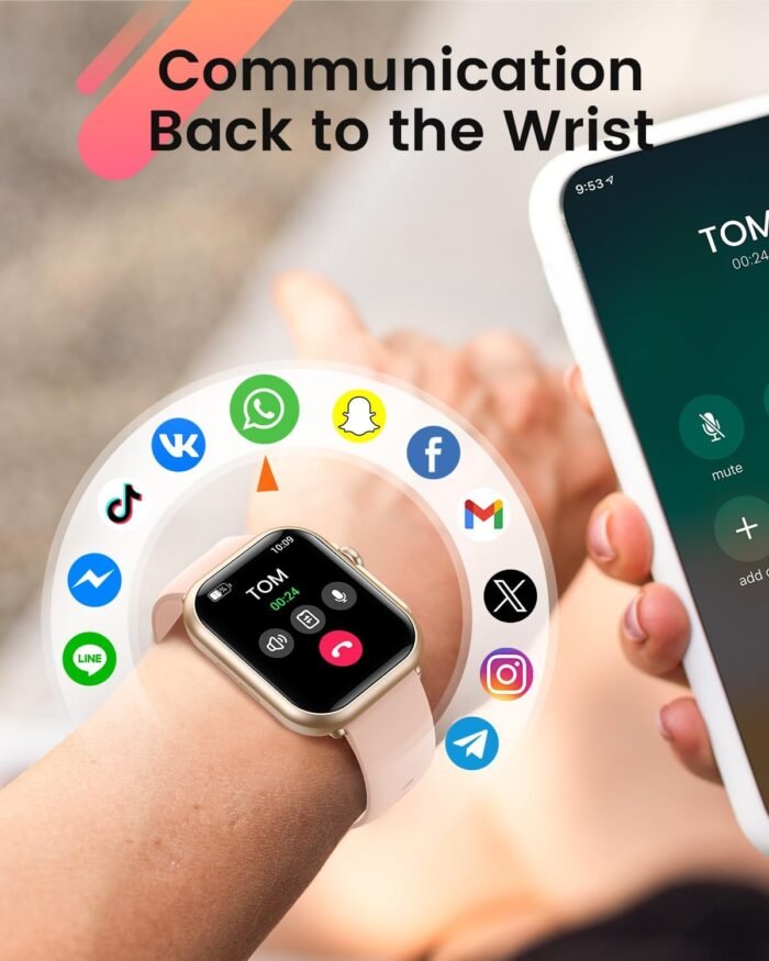 Smart Watch for Women for iPhone&Android: 100 Day+Battery Life, Smart watch(Answer/Make Calls) with 24/7 SpO2 Sleep Heart Rate Monitor,5ATM Waterproof,Fitness Tracker with 120+ Sport,Reloj Inteligente - Image 6