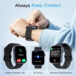Tensky Smart Watch for Men/Women Android & iOS, AI Voice, 1.99" AMOLED Fitness Tracker with Bluetooth Call, 3ATM Waterproof Heart Rate/Sleep/SpO2 Monitor, Pedometer, 100+ Sports, 12 Days Battery Life - Image 4