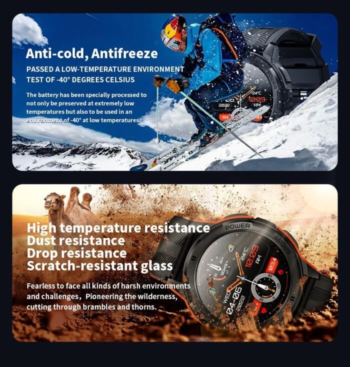 Gravity C25 1.43" AMOLED Smartwatch with Always-On Display, Bluetooth Call, AI Voice, 100+ Sports Modes, Heart Rate & Sleep Monitor, 1 ATM Waterproof, Fitness Tracker for iOS & Android (Gray) - Image 6