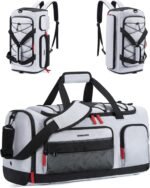 BAGSMART Gym Bag for Women & Men, 35L Sports Travel Duffel Bag with Shoe Compartment,Anti-Theft Carry On Weekender Bag for Airplane, Water Resistant Workout Overnight Backpack for Travel Gym,Grey - Image 2