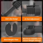 Ativafit 27.5/66/88LBS Pair Adjustable Dumbbell Set with Anti-slip Handle 12 In 1 Quick Dial Adjustment Weights With Safety Locking Button Space Saving Strength Training for Full Body Home Gym Workout - Image 6