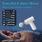 Mini Massage Gun Deep Tissue, Electric Muscle Back Massage Gun, Small Travel Handheld Massagers, Neck Massager for Pain Relief, Care Gifts for Mom/Dad/Men/Women, White - Image 7