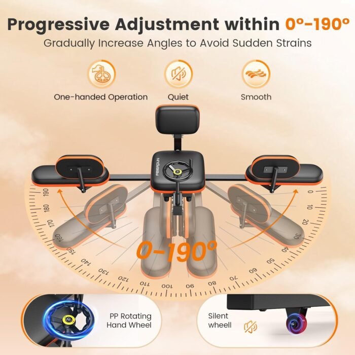 FEIERDUN 2025 Updated Leg Stretcher, Leg Stretcher Machine for Flexibility and Relieving Hip Tightness, Heavy Duty Split Machine Stretcher for Home Gym Split Machine Training Fitness - Image 5