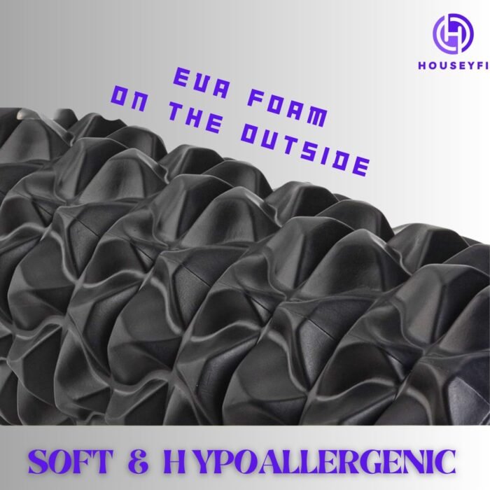 High-Density Foam Roller for Recovery and Relaxation, Muscle Massage and Myofascial Trigger Point Release, Relieves Muscle Pain, Improves Mobility (Black) - Image 7
