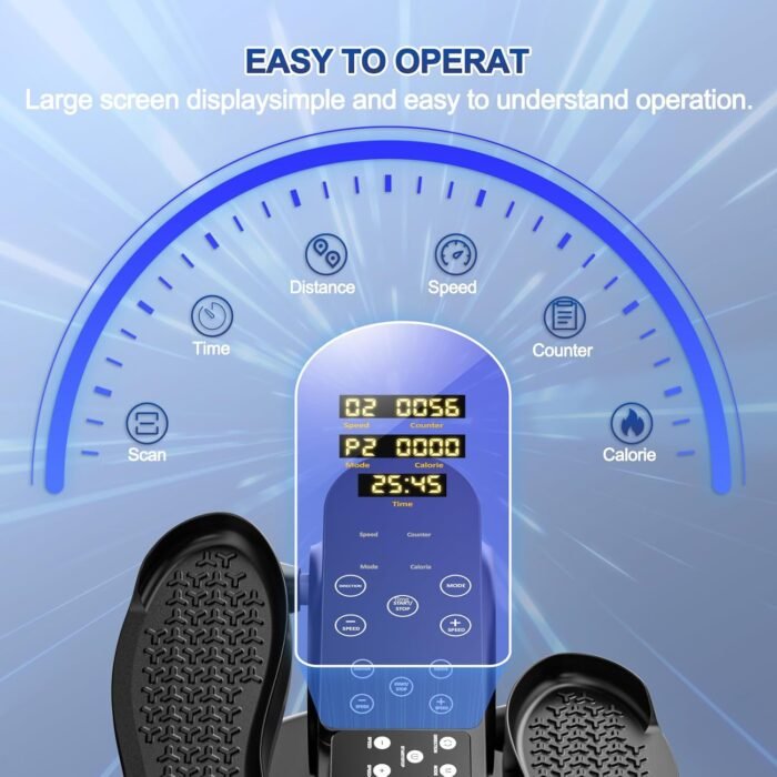 Under Desk Elliptical Machine - Upgraded Model， Ellipse Leg Exerciser for Seniors Fully Assembled, Quiet & Portable，Electric Seated Pedal Exerciser with Remote Control & 12 Adjustable Speeds - Image 8
