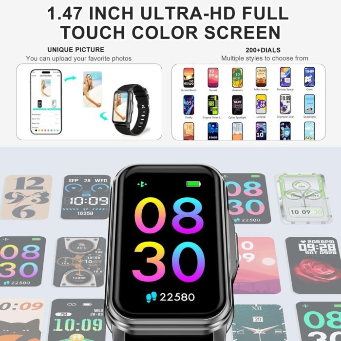 Fitness Tracker, Step Tracker with 24/7 Heart Rate, Sleep, Blood Oxygen Blood Pressure Watch, 120+ Sports Modes, Calorie Counter Pedometer for Women Men - Image 5