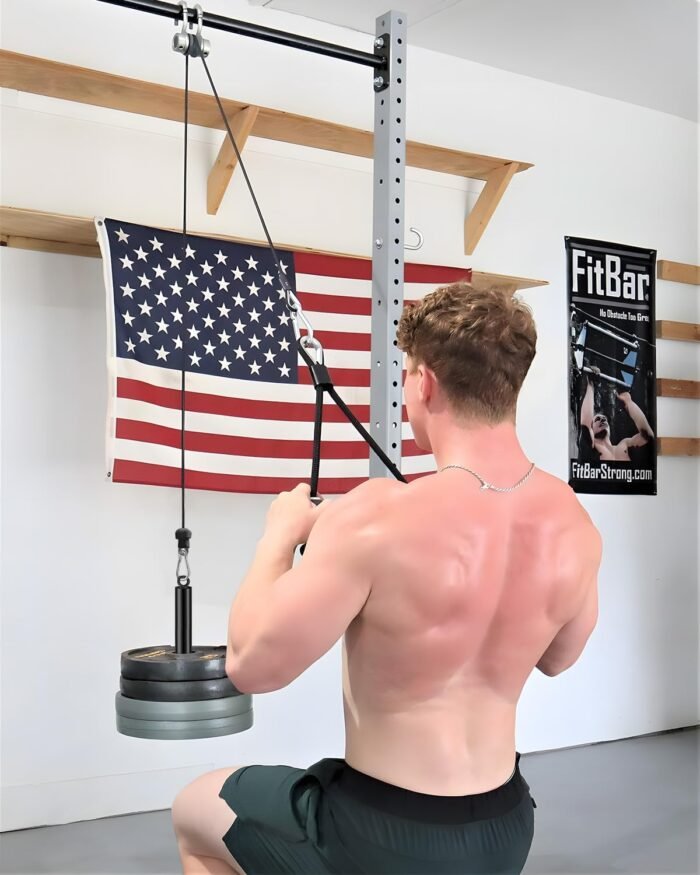 Fitness Cable Pulley System, Gym LAT and Lift Pulldown Machine Attachments, LAT Pull Down Bar Home Workouts Equipments for Biceps Triceps Shoulder Arm Curl Forearm Muscle Strength Exercise - Image 6