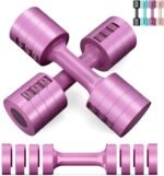 EAST MOUNT Adjustable Dumbbells 5 lb Dumbbells Set of 2 / Pair 10 lb Total Free Weights 6 in 1 Women Hand Weights for Home,Office,Gym Exercise Training 2lb 3lb 4lb 5lb Fast Adjust - Image 2