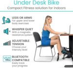 Vive Under Desk Bike - Magnetic Pedal Exerciser - Indoor Cycling Bike Stationary - Arm Leg Seated Deskcycle Bike Exercise Equipment for Home and Office - Image 4