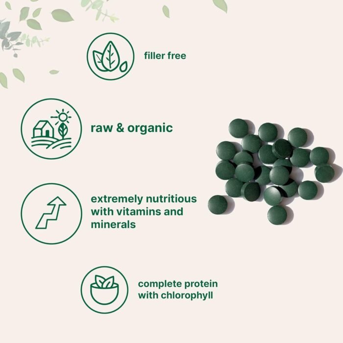 Micro Ingredients Organic Spirulina Supplement, 3000MG Per Serving, 720 Tablets (4 Month Supply), No Filler & Non-GMO, Rich in Vegan Protein, Vitamins & Prebiotics, Premium Spirulina Pills - Image 6