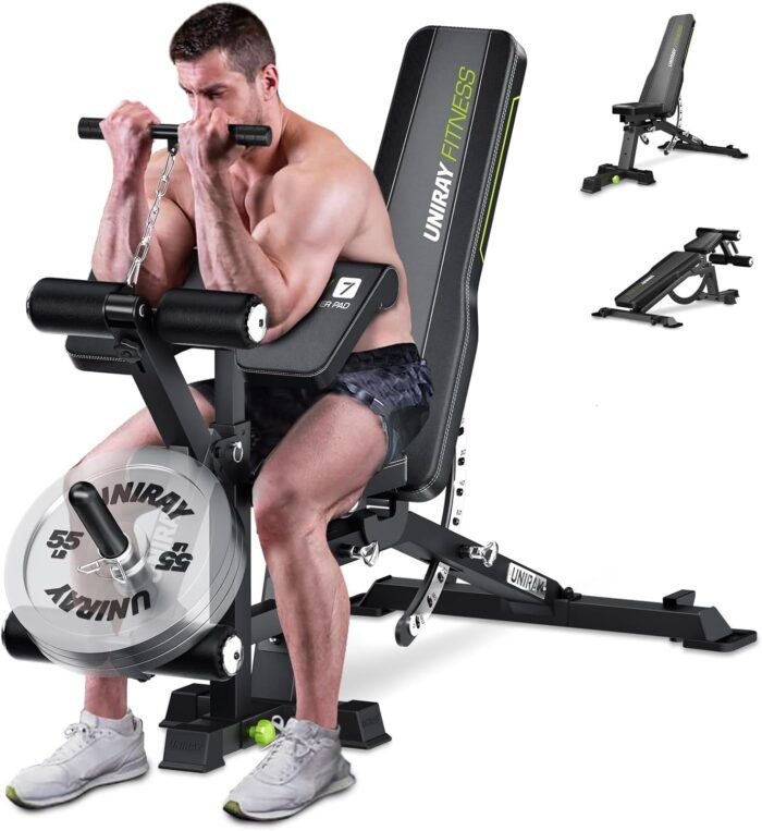 Weight Bench, Workout Bench for Home Gym with 1200 LBS Capacity, Adjustable Weight Bench with Heavy Duty Leg Extension and Preacher Pad, Gym Bench Incline Flat Decline for Bench Press Full Body Strength Training - Image 2