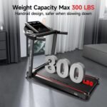 RHYTHM FUN Treadmill with Incline, 8.0 MPH Treadmills for Home with 8% Incline, Foldable Treadmill with Handles, Low Noise Walking Pad for 300 lbs - Image 8